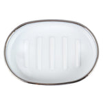 Load image into Gallery viewer, Home Basics Skylar Oval Ridged ABS Plastic Soap Dish, White $3.00 EACH, CASE PACK OF 12
