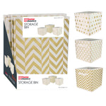 Load image into Gallery viewer, Home Basics Metallic Storage Bin, Gold