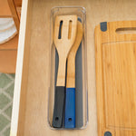 Load image into Gallery viewer, Home Basics 3” x 12” x 2” Plastic Drawer Organizer with Rubber Liner $3.00 EACH, CASE PACK OF 24