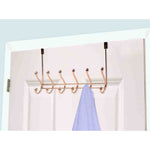 Load image into Gallery viewer, Home Basics 6 Hook Over the Door Hanging Rack, Rose Gold $6 EACH, CASE PACK OF 12