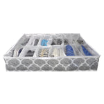 Load image into Gallery viewer, Home Basics Arabesque 12 Pair Non-woven Under the Bed Organizer, Grey $5.00 EACH, CASE PACK OF 12
