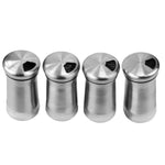 Load image into Gallery viewer, Home Basics Adjustable Pour Hole 4.2 oz. Condiment Shakers with Clear Glass Bottoms, Silver $4.00 EACH, CASE PACK OF 24
