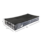 Load image into Gallery viewer, Home Basics Plaid Non-Woven Under the Bed Storage Bag with See-through Front Panel, Black
 $4.00 EACH, CASE PACK OF 12
