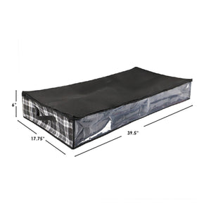 Home Basics Plaid Non-Woven Under the Bed Storage Bag with See-through Front Panel, Black
 $4.00 EACH, CASE PACK OF 12