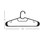 Load image into Gallery viewer, Home Basics 6-Piece Plastic Hangers, Black $2.00 EACH, CASE PACK OF 30
