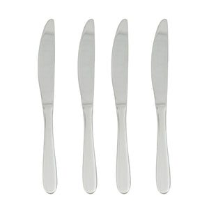 Silver 4-Piece Dinner Knife Set - Stainless Steel Flatware Dinner Utensils, Essential Kitchen Cutlery Set, Dishwasher Safe $2.00 EACH, CASE PACK OF 24