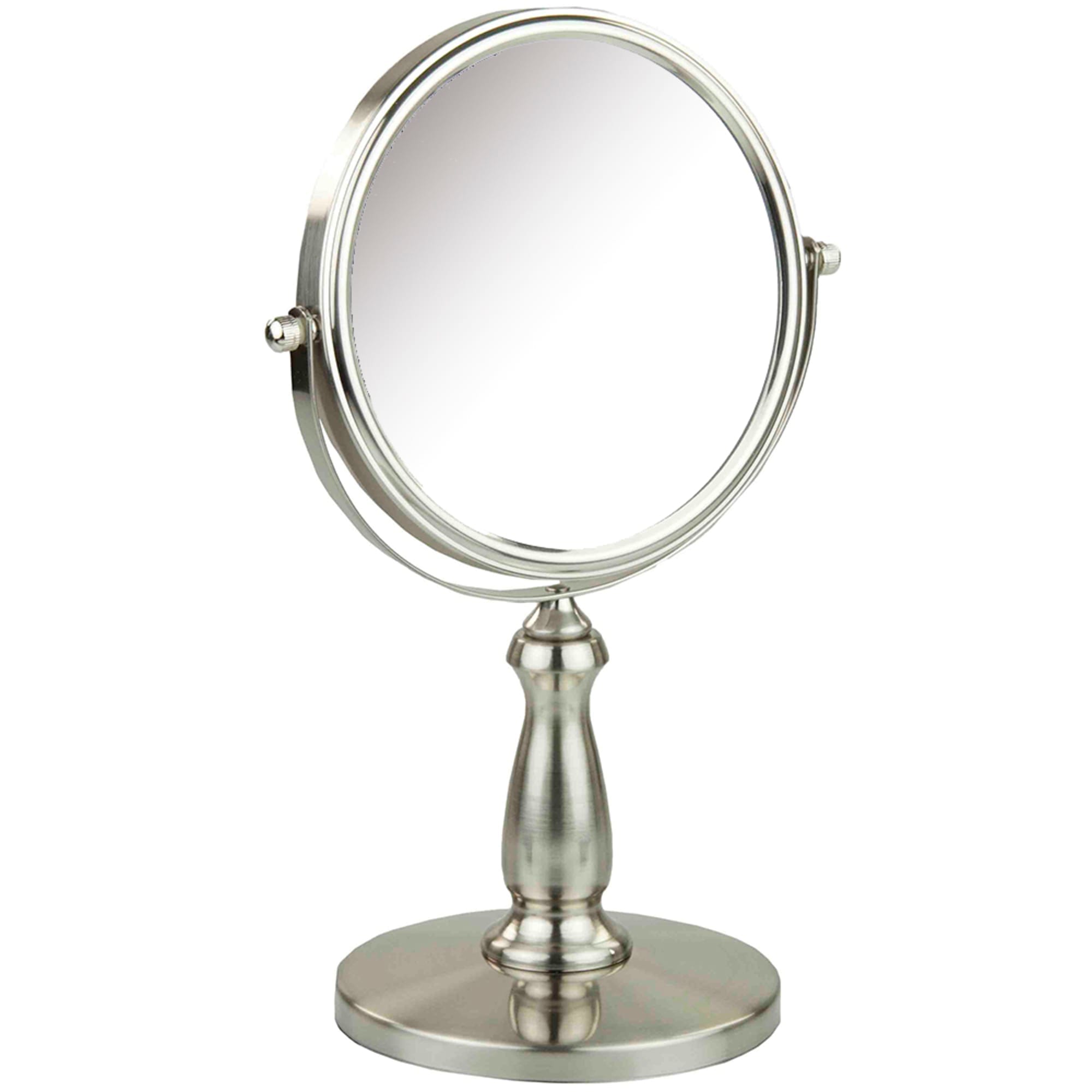 Home Basics Nadia Double Sided Cosmetic Mirror, (1x/5x Magnification), Satin Nickel $15.00 EACH, CASE PACK OF 6