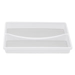 Load image into Gallery viewer, Home Basics 2 Compartment Rubber Lined Plastic Utensil Tray, White $3.00 EACH, CASE PACK OF 12
