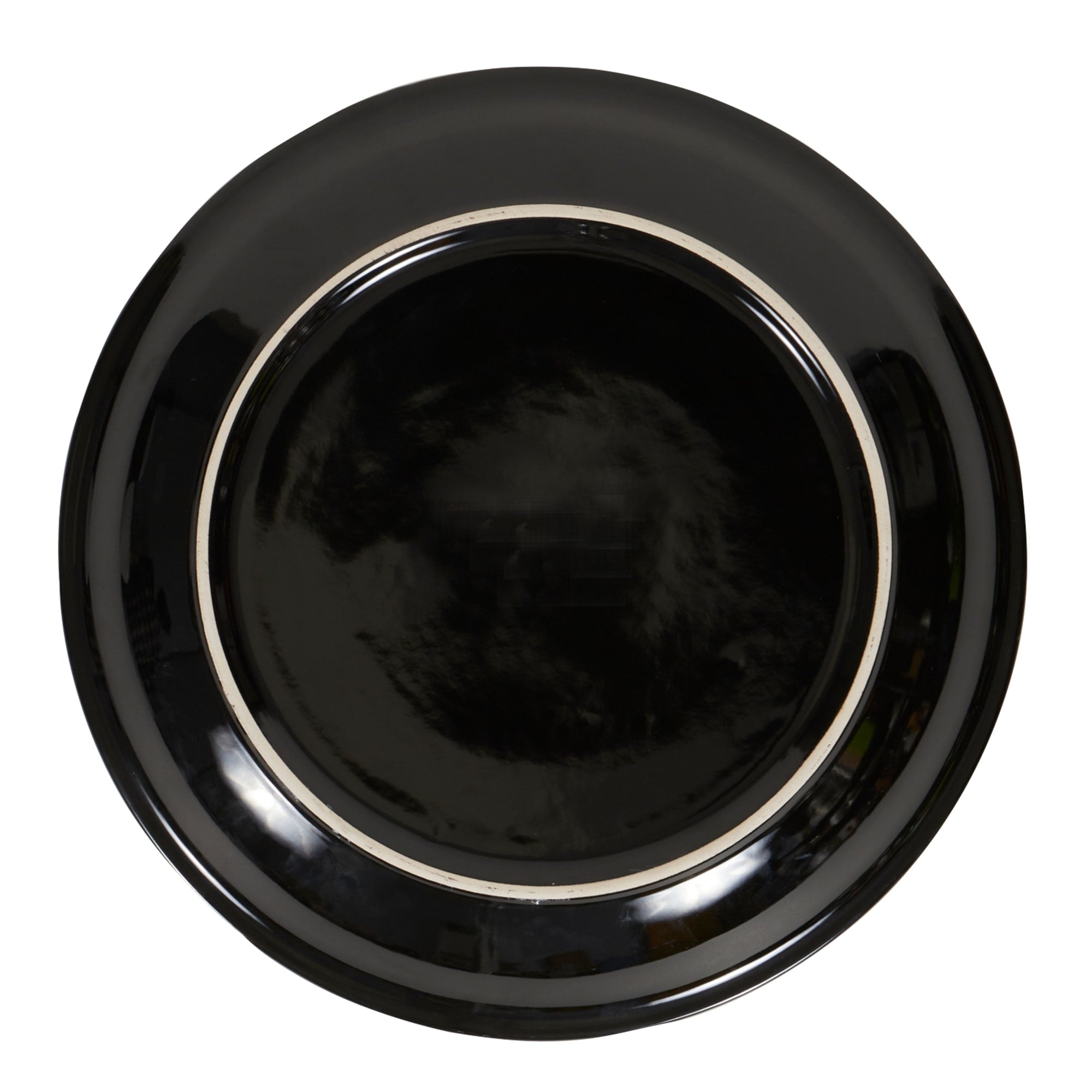 Home Basics 10.5" Ceramic Dinner Plate, Black $2.50 EACH, CASE PACK OF 12