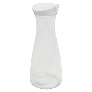 Home Basics Glass 1.8 Lt Decorative Beverage Pitcher with No-Mess