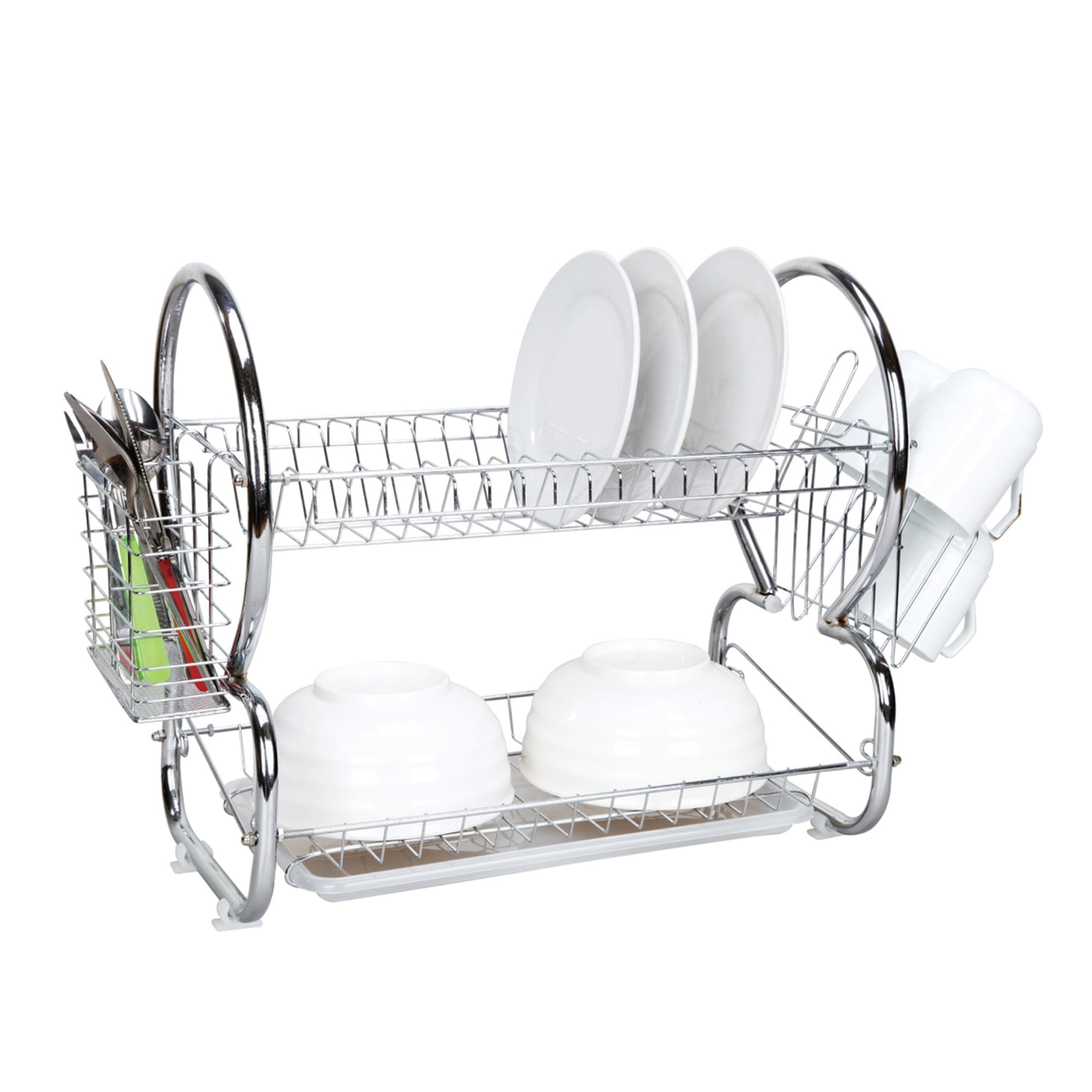 Home Basics 2-Tier Chrome Dish Drainer $15.00 EACH, CASE PACK OF 6