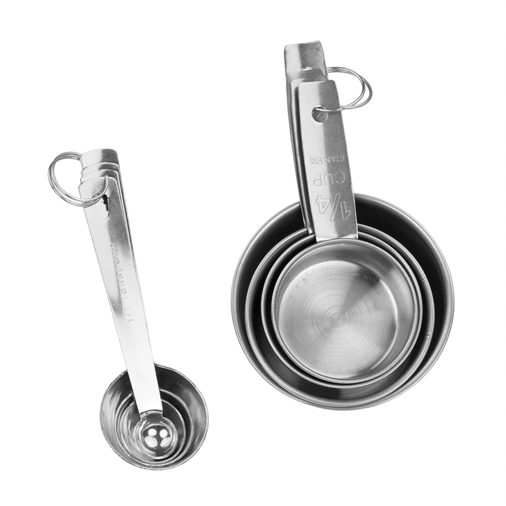 Home Basics 8 Piece Stainless Steel Measuring Cup Set $4.00 EACH, CASE PACK OF 24