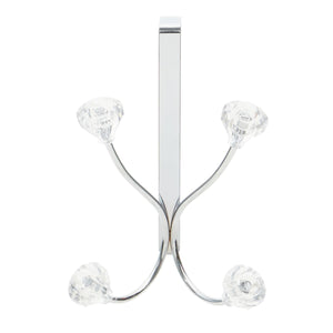 Home Basics Over the Door Double Hanging Hook with Crystal Knobs $3.00 EACH, CASE PACK OF 12