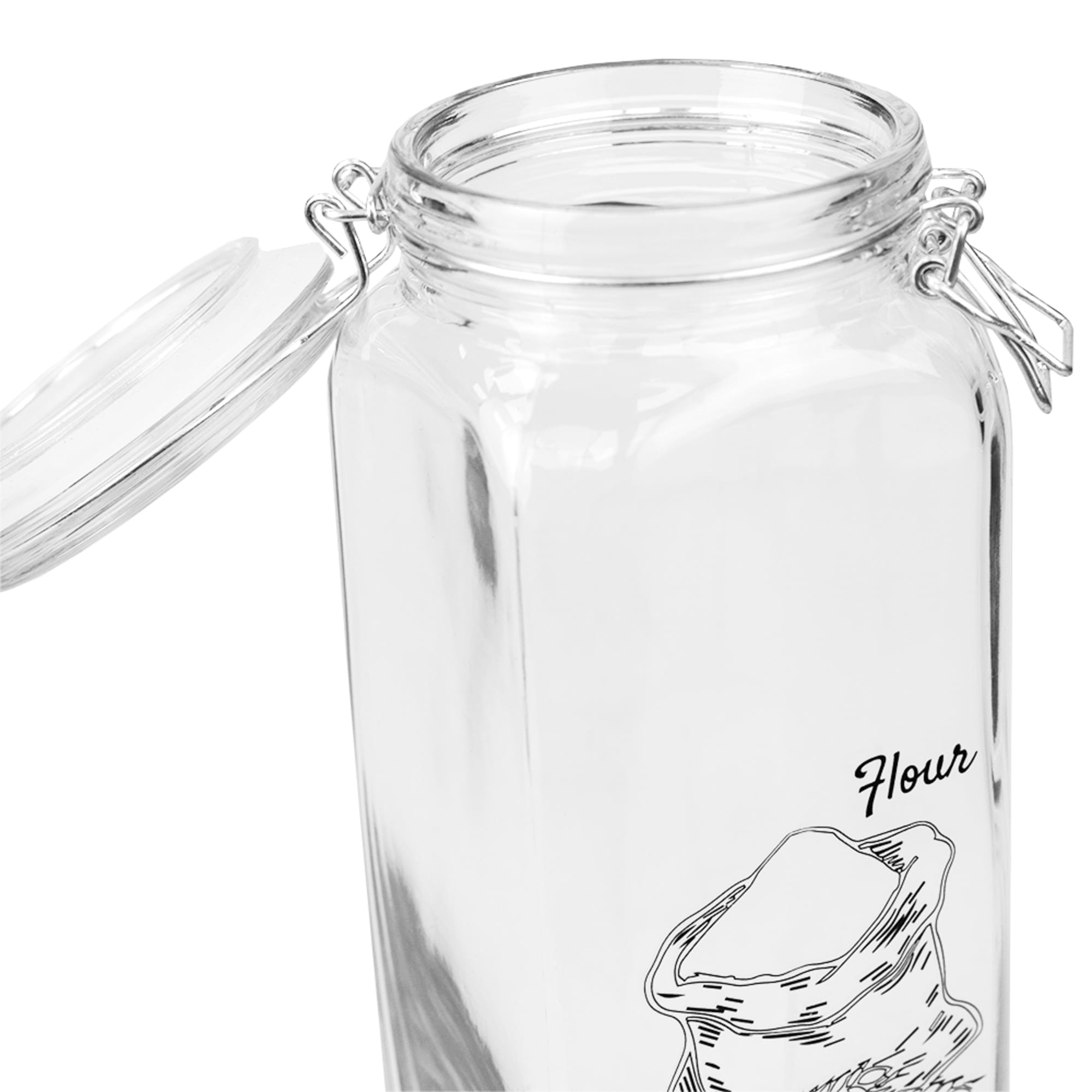 Home Basics Ludlow 67 oz. Glass Canister with Metal Clasp, Clear $7.00 EACH, CASE PACK OF 12