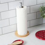 Load image into Gallery viewer, Home Basics Bonny Freestanding Paper Towel Holder with Bamboo Base $4.00 EACH, CASE PACK OF 12
