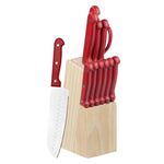 Load image into Gallery viewer, Home Basics 13 Piece Knife Set with Block, Red $10.00 EACH, CASE PACK OF 12
