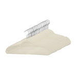 Load image into Gallery viewer, Home Basics Velvet Flocked Suit Hanger, (Pack of 25), Ivory $8.00 EACH, CASE PACK OF 8
