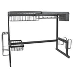 Load image into Gallery viewer, Home Basics Deluxe Over the Sink Steel Kitchen Station, Black $60.00 EACH, CASE PACK OF 1
