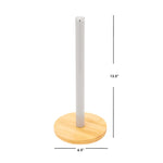 Load image into Gallery viewer, Home Basics Bonny Freestanding Paper Towel Holder with Bamboo Base $4.00 EACH, CASE PACK OF 12
