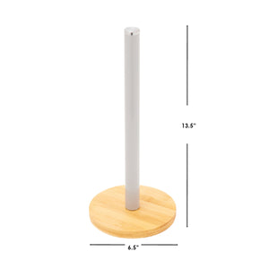 Home Basics Bonny Freestanding Paper Towel Holder with Bamboo Base $4.00 EACH, CASE PACK OF 12