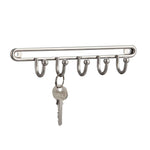 Load image into Gallery viewer, Home Basics Simplicity Collection 5 Hook Key Organizer, Satin Nickel $3.00 EACH, CASE PACK OF 12
