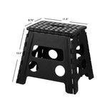 Load image into Gallery viewer, Home Basics Large Foldable Plastic Stool with Non-Slip Dots, Black $8.00 EACH, CASE PACK OF 12
