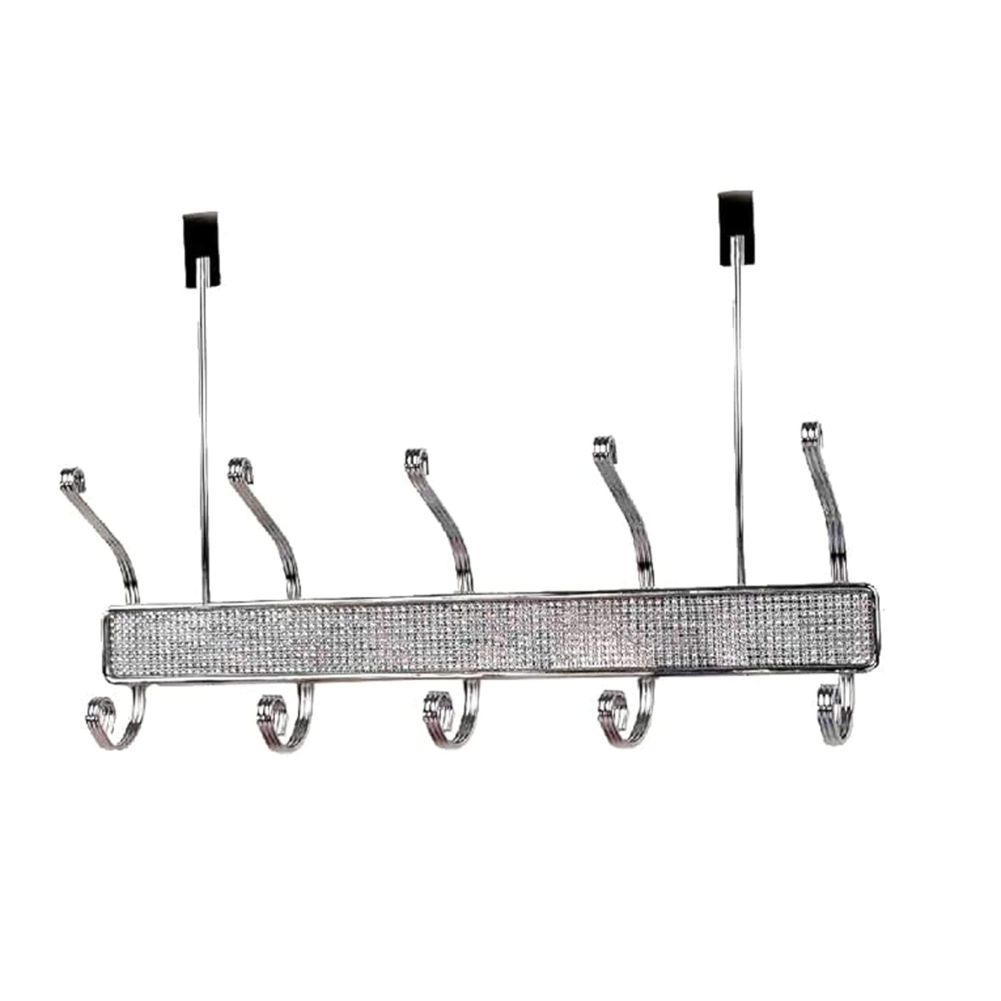 Home Basics Chrome 5 Hook Over the Door Hanging Rack, Diamonds $6.00 EACH, CASE PACK OF 12