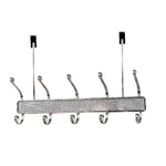 Load image into Gallery viewer, Home Basics Chrome 5 Hook Over the Door Hanging Rack, Diamonds $6.00 EACH, CASE PACK OF 12
