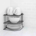 Load image into Gallery viewer, Home Basics Black Onyx Corner Rack $10.00 EACH, CASE PACK OF 12
