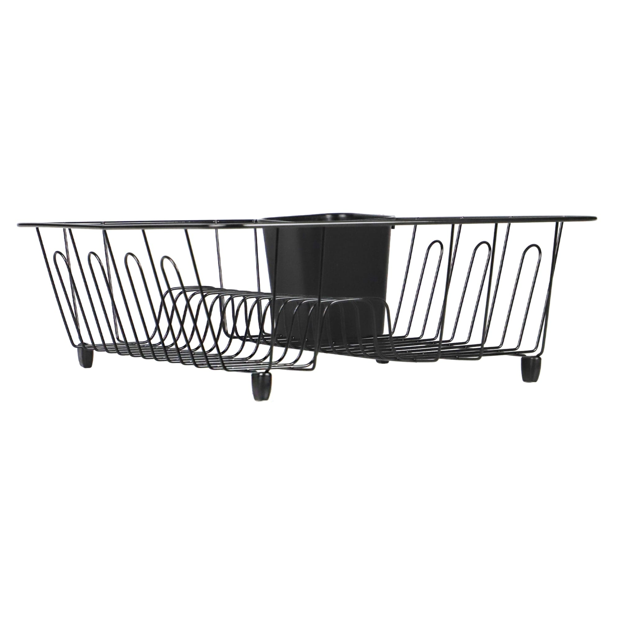 Home Basics Small Vinyl Coated Wire Dish Rack with Utensil Holder, Black $5.00 EACH, CASE PACK OF 12