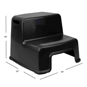 Home Basics 2 Step Plastic Stool with Slip-Resistant Rubber Top and Easy Grip Handles $10.00 EACH, CASE PACK OF 12