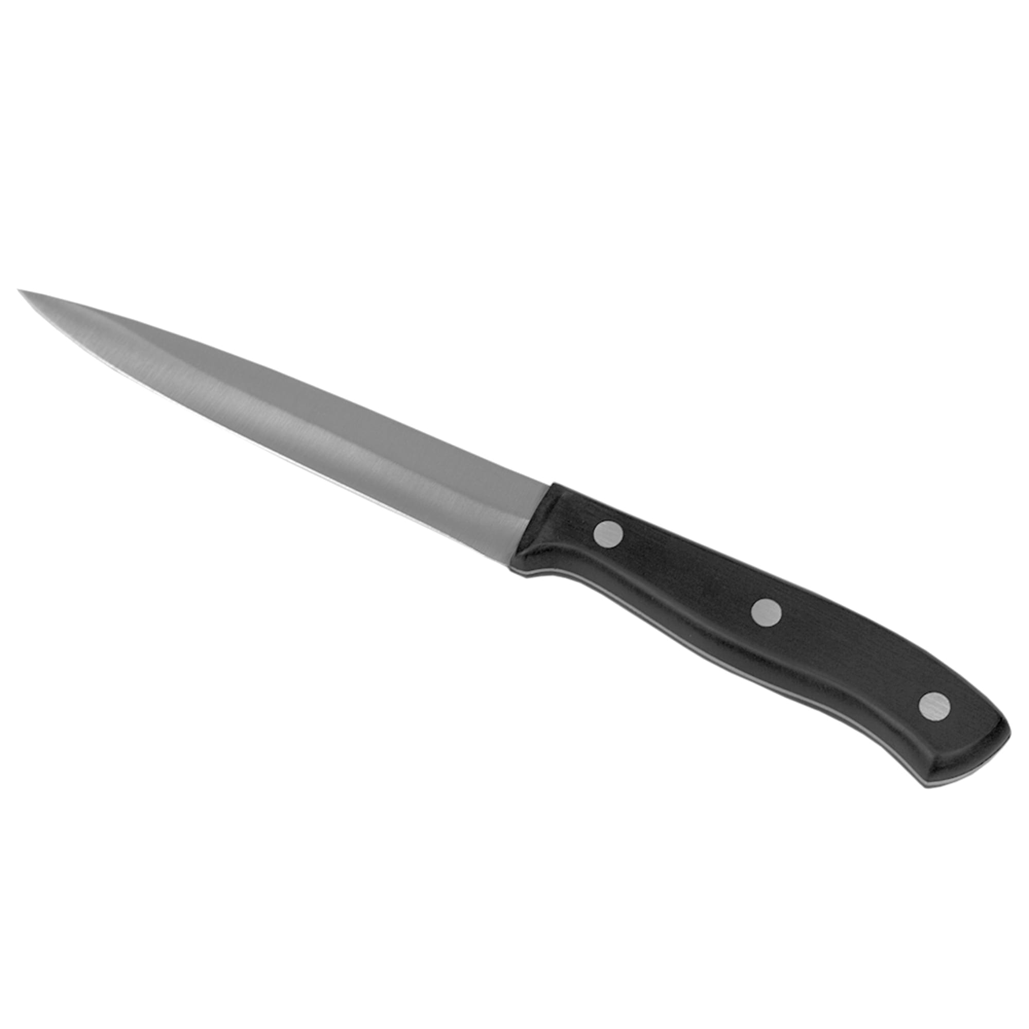 Home Basics 5" Stainless Steel Utility Knife with Contoured Bakelite Handle, Black $2.00 EACH, CASE PACK OF 24