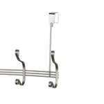 Load image into Gallery viewer, Home Basics Over the Door 5 Hook Hanging Rack, Satin Nickel $7.00 EACH, CASE PACK OF 12
