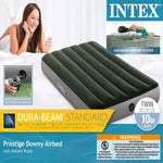 Load image into Gallery viewer, Intex Prestige Durabeam Downy Twin Air Bed with Battery Pump, Green $30.00 EACH, CASE PACK OF 4
