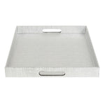 Load image into Gallery viewer, Home Basics Metallic Weave Serving Tray with Cut-Out Handles, Silver $12.00 EACH, CASE PACK OF 6
