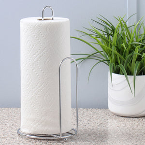 Home Basics Chrome Collection Free Standing Paper Towel Holder with Easy-Tear Arm, Chrome $3.00 EACH, CASE PACK OF 24