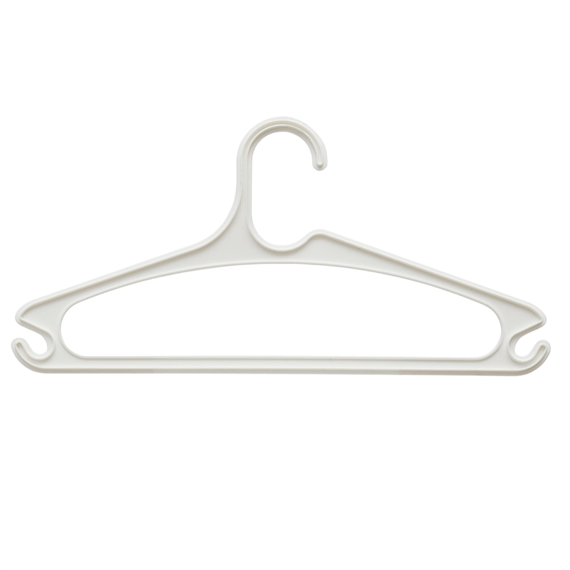 Home Basics 10 Piece Plastic Hanger Set, White