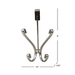 Load image into Gallery viewer, Home Basics Over the Door Double Hook, Satin Nickel $3.00 EACH, CASE PACK OF 12
