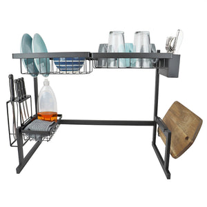 Home Basics Deluxe Over the Sink Steel Kitchen Station, Black $60.00 EACH, CASE PACK OF 1