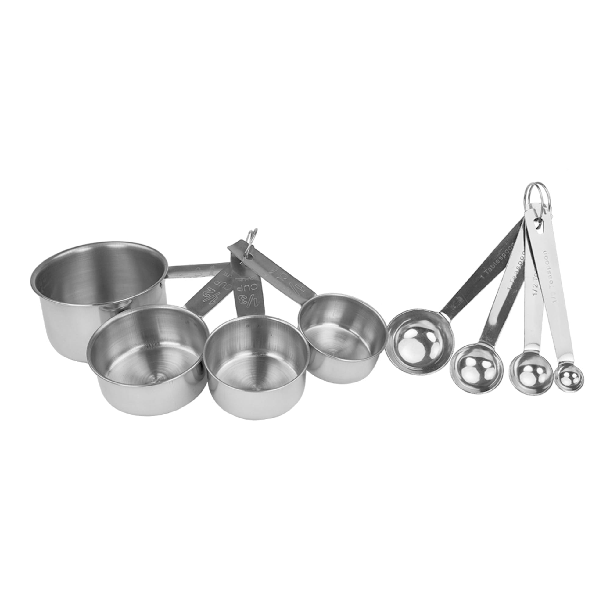 Home Basics 8 Piece Stainless Steel Measuring Cup Set $4.00 EACH, CASE PACK OF 24