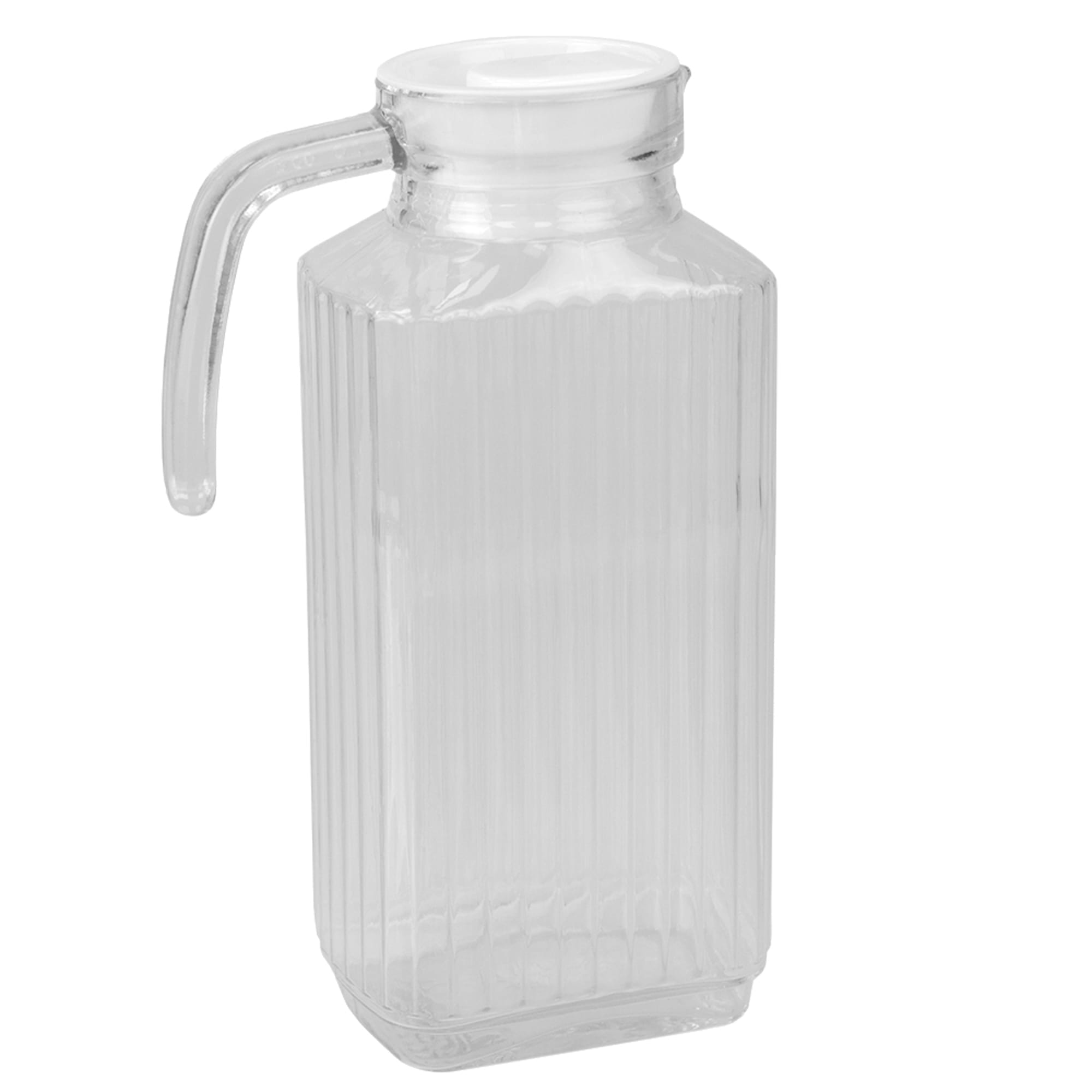 2 Pack Plastic Water Pitcher with Flip Spout Lid,Water Container for Fridge  Door