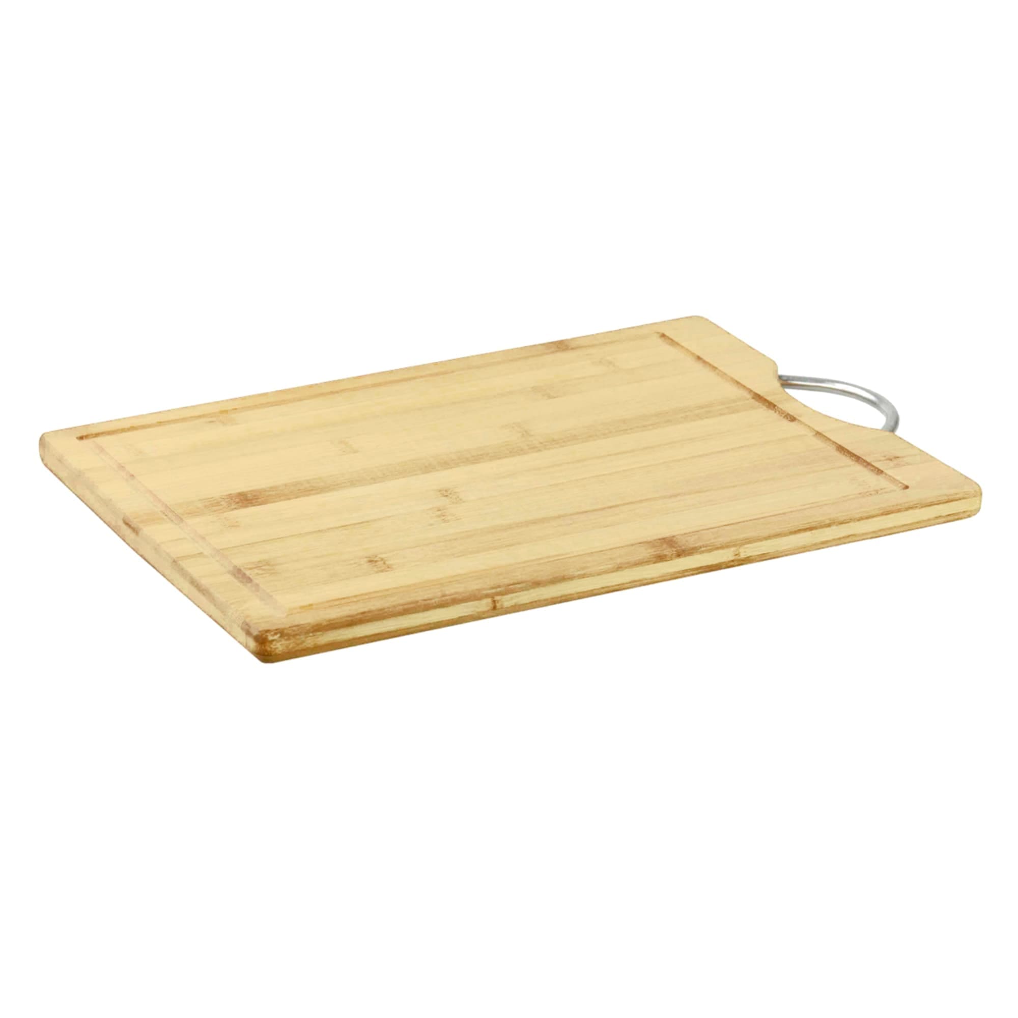 Home Basics 12" x 16" Bamboo Cutting Board with Juice Groove and Stainless Steel Handle $6.50 EACH, CASE PACK OF 12