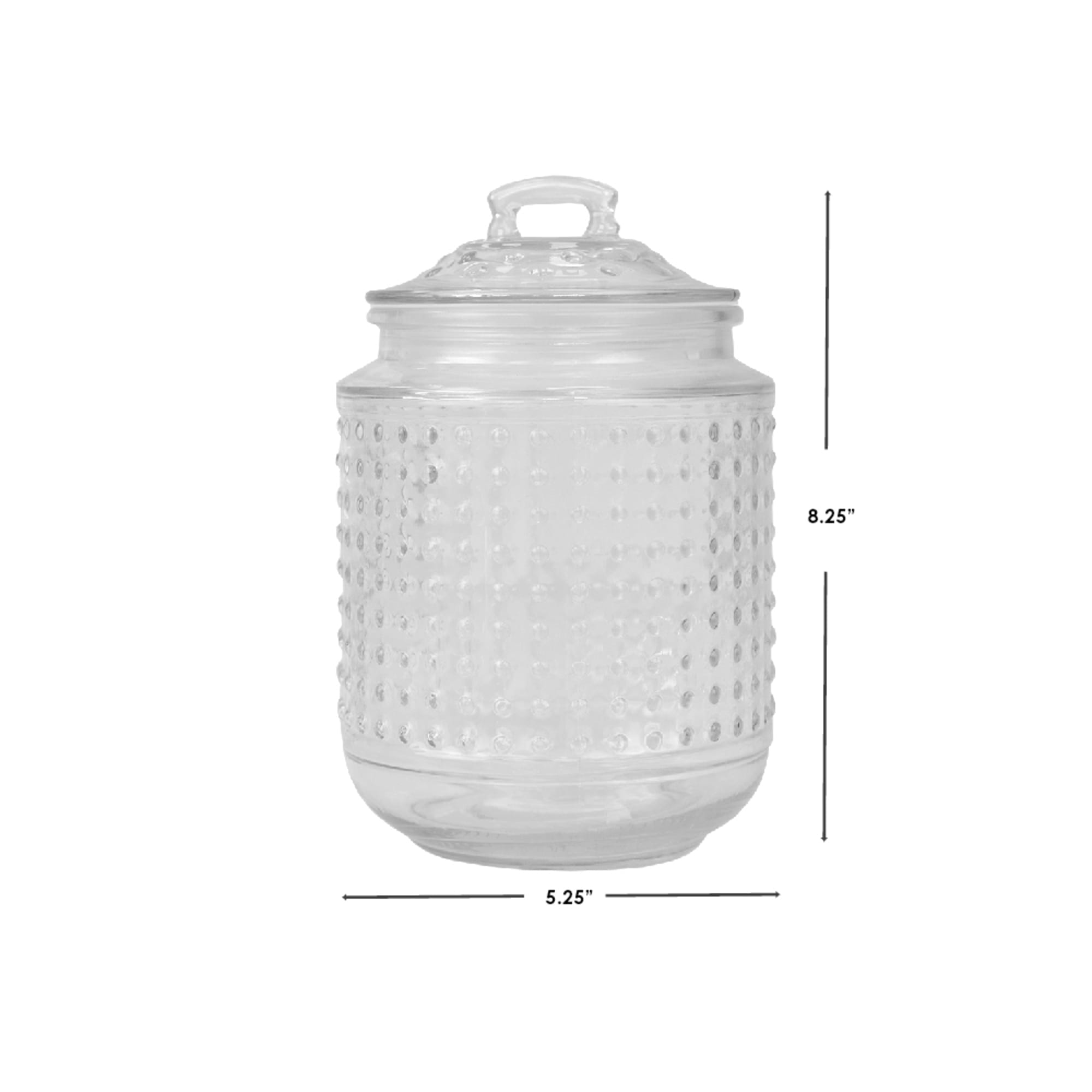 Home Basics Dott 40.5 oz. Glass Canister, (Set of 3), Clear $10.00 EACH, CASE PACK OF 8