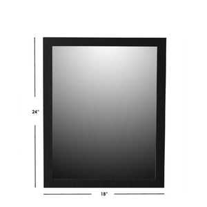 Home Basics Framed Painted MDF 18” x 24” Wall Mirror, Black $10.00 EACH, CASE PACK OF 6