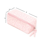 Load image into Gallery viewer, Home Basics Leopard Zippered Cosmetic Accessory Case, Pink $5.00 EACH, CASE PACK OF 12
