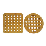 Load image into Gallery viewer, Home Basics 2 Piece Bamboo Trivet, Natural $6.00 EACH, CASE PACK OF 12
