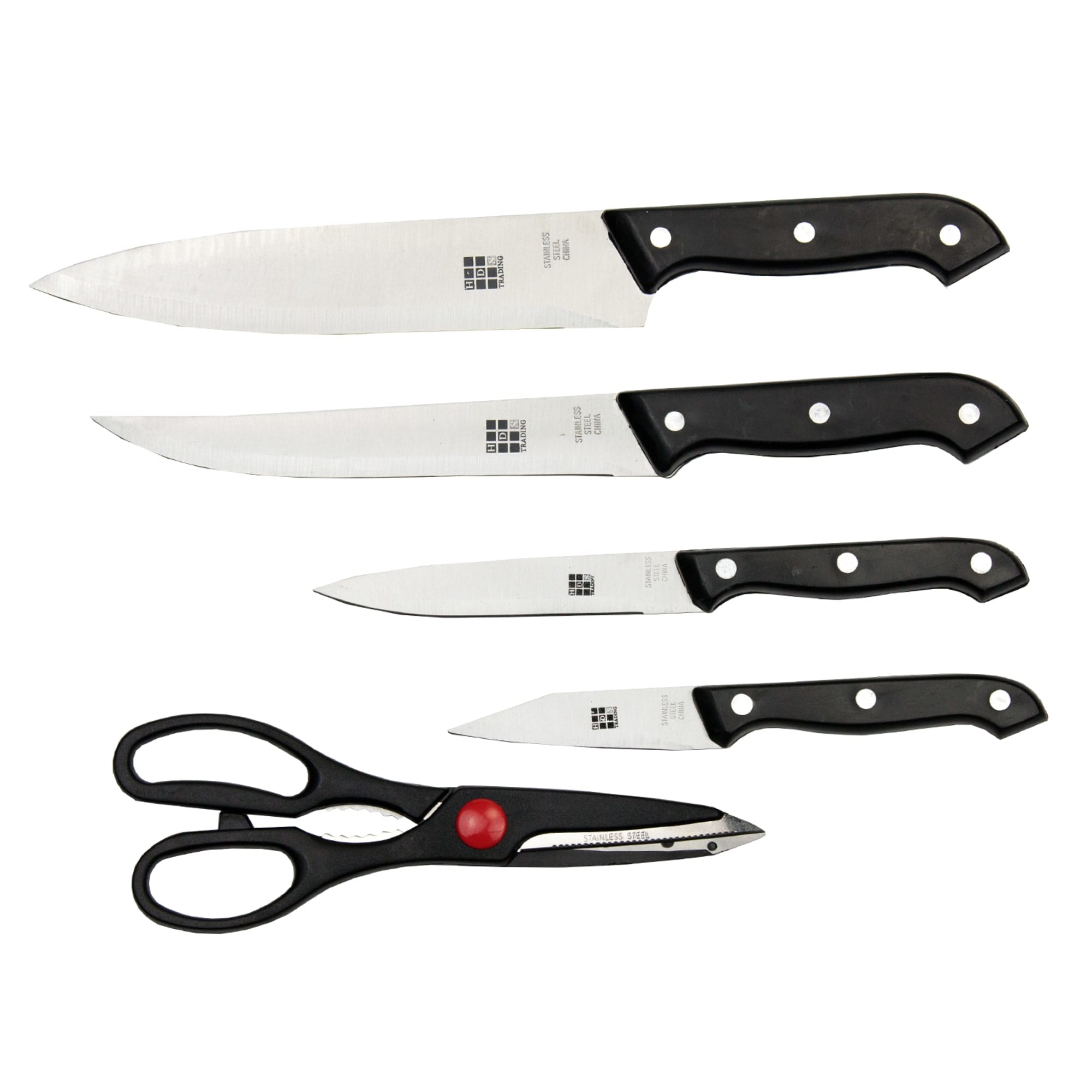 Home Basics 6 Piece Stainless Steel Steak Knife Set with All