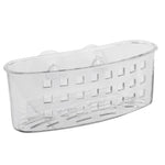 Load image into Gallery viewer, Home Basics Wide Plastic Bath Caddy with Suction Cups, Clear $1.50 EACH, CASE PACK OF 24
