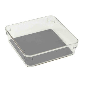 Home Basics 6" x 6" x 2" Plastic Drawer Organizer with Rubber Liner $3.00 EACH, CASE PACK OF 24