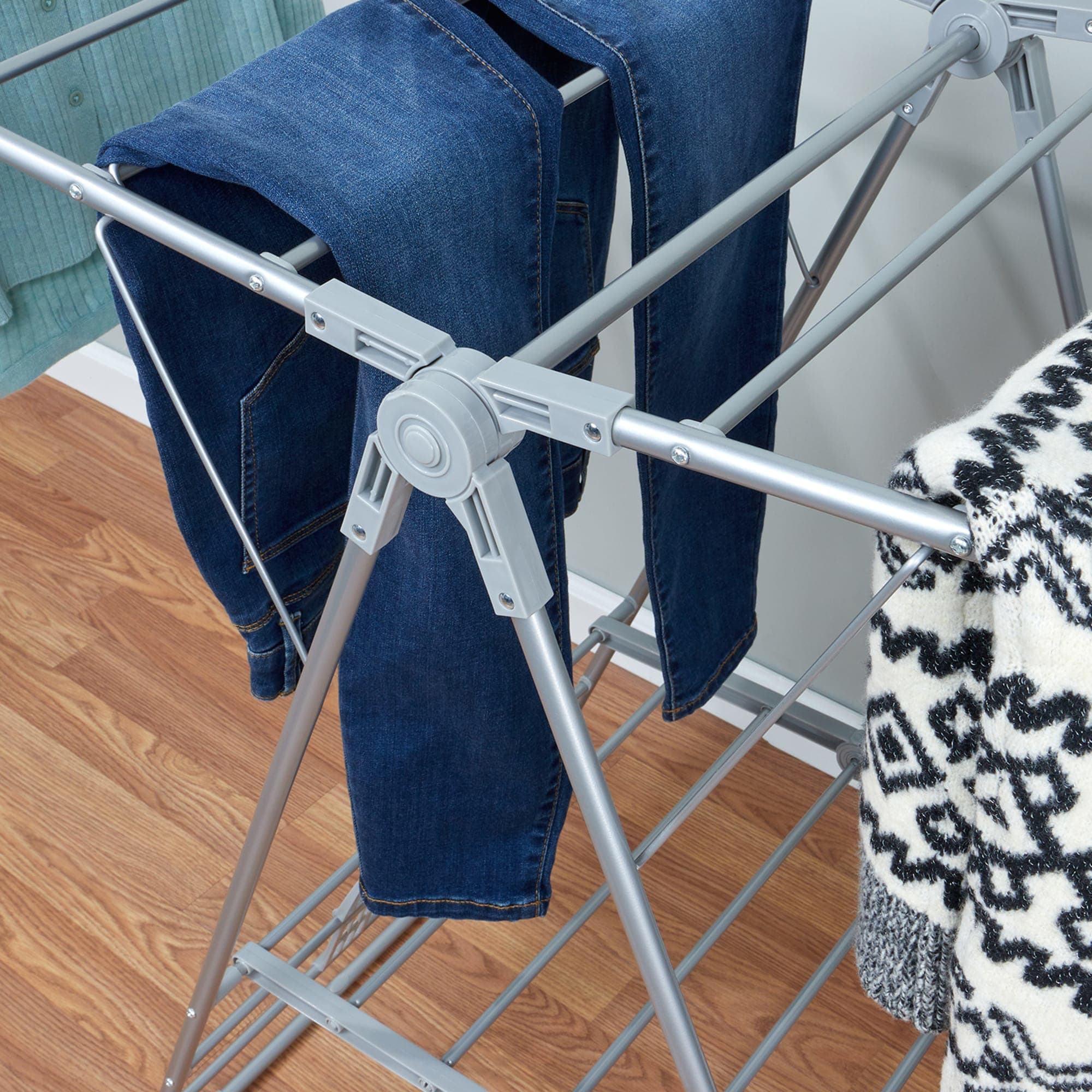 Home Basics  Folding and Collapsible Indoor and Outdoors  Clothes Drying Rack, Silver $20.00 EACH, CASE PACK OF 4